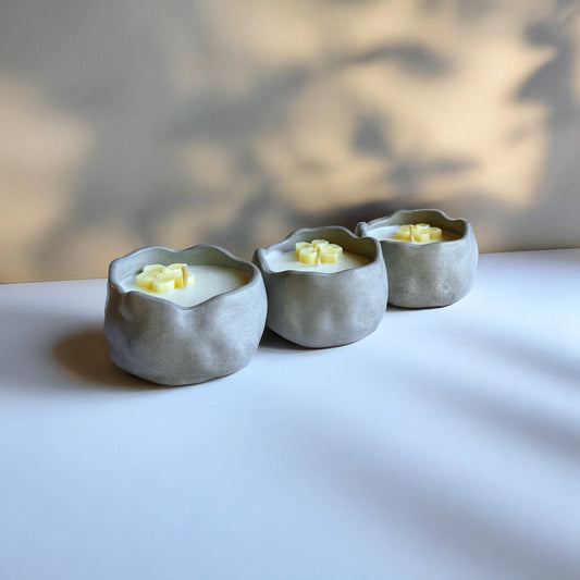 Honey Yuzu Tea // Konkreto 3 Pc. Sake Cup Set